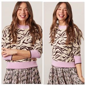 Scotch & Soda Organic Cotton Zebra Stripe Sweater